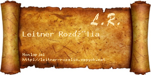 Leitner Rozália névjegykártya