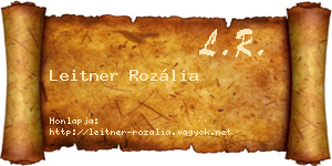 Leitner Rozália névjegykártya